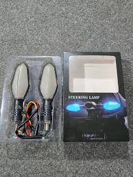 (2 Pcs) New Vision Motorcycle Led Indicator Steering Lamp – RGB LED Light With Yellow Turn Signal Indicator Lights – Universal Fit – Dual Side Indicators for Bikes, Scooters, and Motorcycles